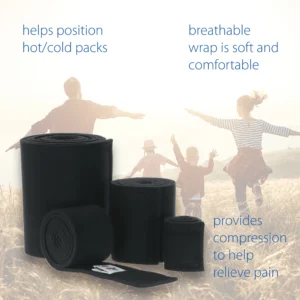 Core Black Neoprene Core Wraps, Compression Therapy Wrap