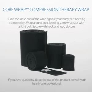 Core Black Neoprene Core Wraps, Compression Therapy Wrap