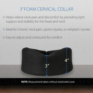 Foam Cervical Collar in Black - 3"