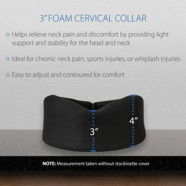 Foam Cervical Collar in Black