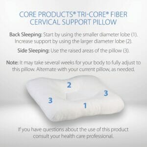 Mid-Core Mid Size Tri-Core Cervical Support Pillow