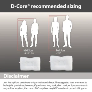 D-Core Cervical Support Pillow - Choice of Size