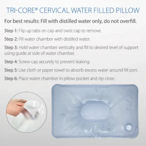 Tri-Core® Water Pillow Adjustable Cervical Support Pillow