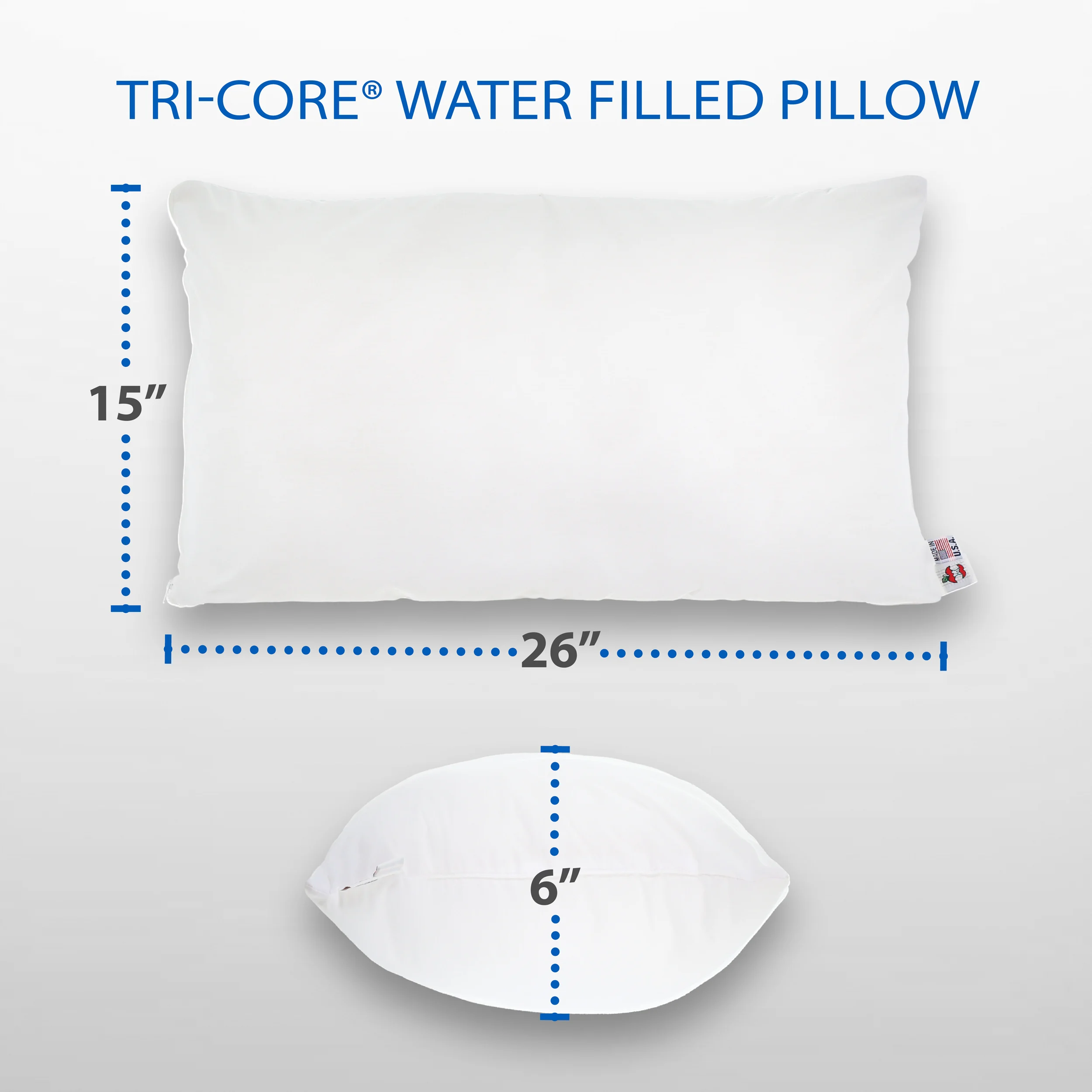 Tri-Core® Water Pillow Adjustable Cervical Support Pillow Tri-Core® Water Pillow Adjustable Cervical Support Pillow