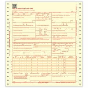 HCFA Continuous Printer Forms (1-Part or 2-Part) - New HFCA 2-Part Continuous (1000)