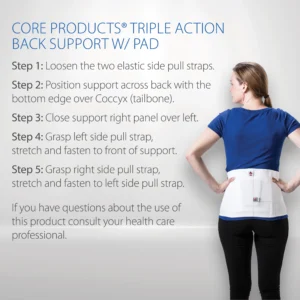 Triple Action Elastic Back Support with Pad