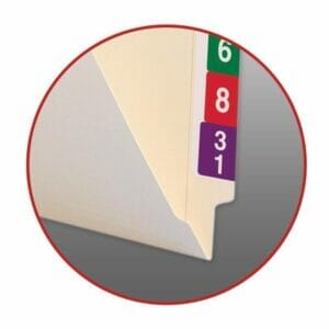 End Tab File Folders with Shelf-Master® Reinforced Tab (Choose Straight Cut or 1/3 Cut)