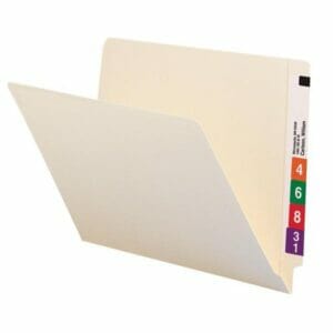 End Tab File Folders with Shelf-Master® Reinforced Tab (Choose Straight Cut or 1/3 Cut)