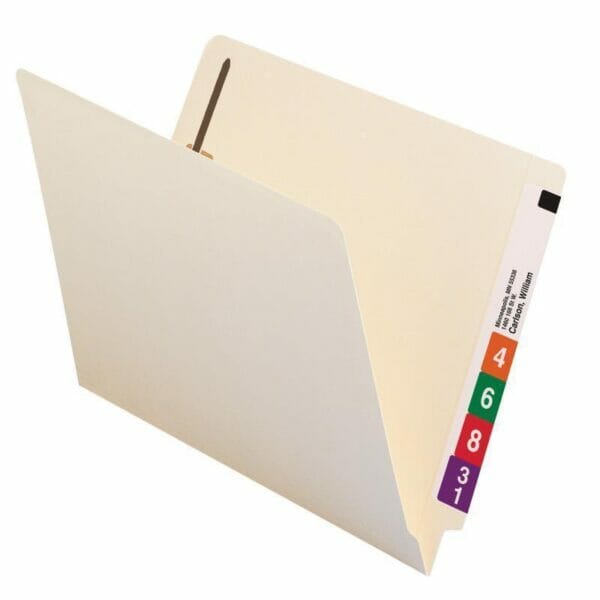 End Tab Fastener File Folders with Shelf-Master® Reinforced Straight-Cut Tab