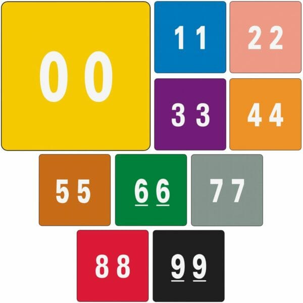 0-9 Smead DCC Color-Coded Numeric Roll Labels