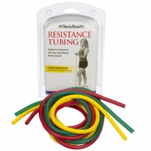 TheraBand Professional Latex Resistance Tubing (Choose from Kits or 100' Bulk) - Light Tubing Kit