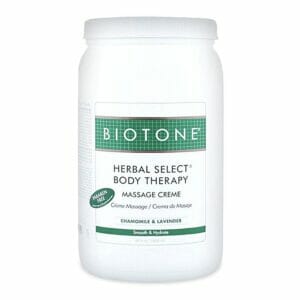 Biotone Herbal Select Massage Creme, Oil, or Foot Lotion - Body Creme 1/2 Gallon