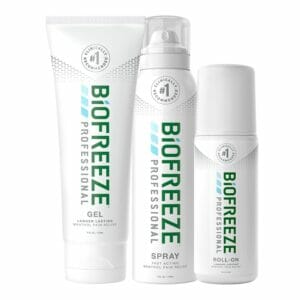 Biofreeze Professional Special - Buy 38 Get 10 Free! No Limit - 12 - 3oz Roll-Ons, 12 - 4oz Sprays, 24 - 4oz Tubes