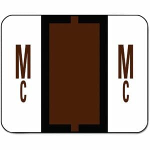 A-Z Smead BCCR Bar Style Color-Coded Roll Labels - Mc - Brown