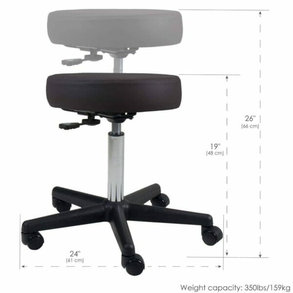 Pneumatic Massage Therapy Rolling Stool (No Back)
