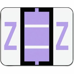 A-Z Smead BCCR Bar Style Color-Coded Roll Labels - Z - Lavender