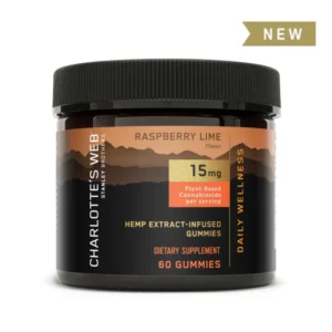 CBD GUMMIES: 15MG DAILY WELLNESS 60 CT Not for Resale in CA, VA, or GA