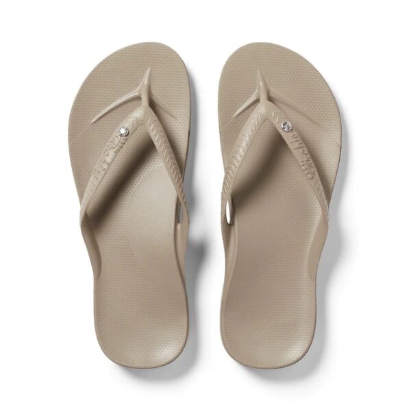 Archies Flip-Flops in Taupe Crystal