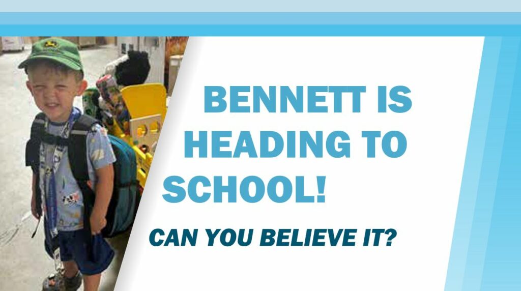 Bennett Is Heading to School! Can You Believe It?