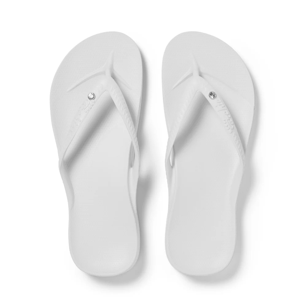 Archies Flip-Flops in White Crystal Archies Flip-Flops in White Crystal