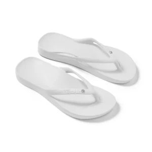 Archies Flip-Flops in White Crystal
