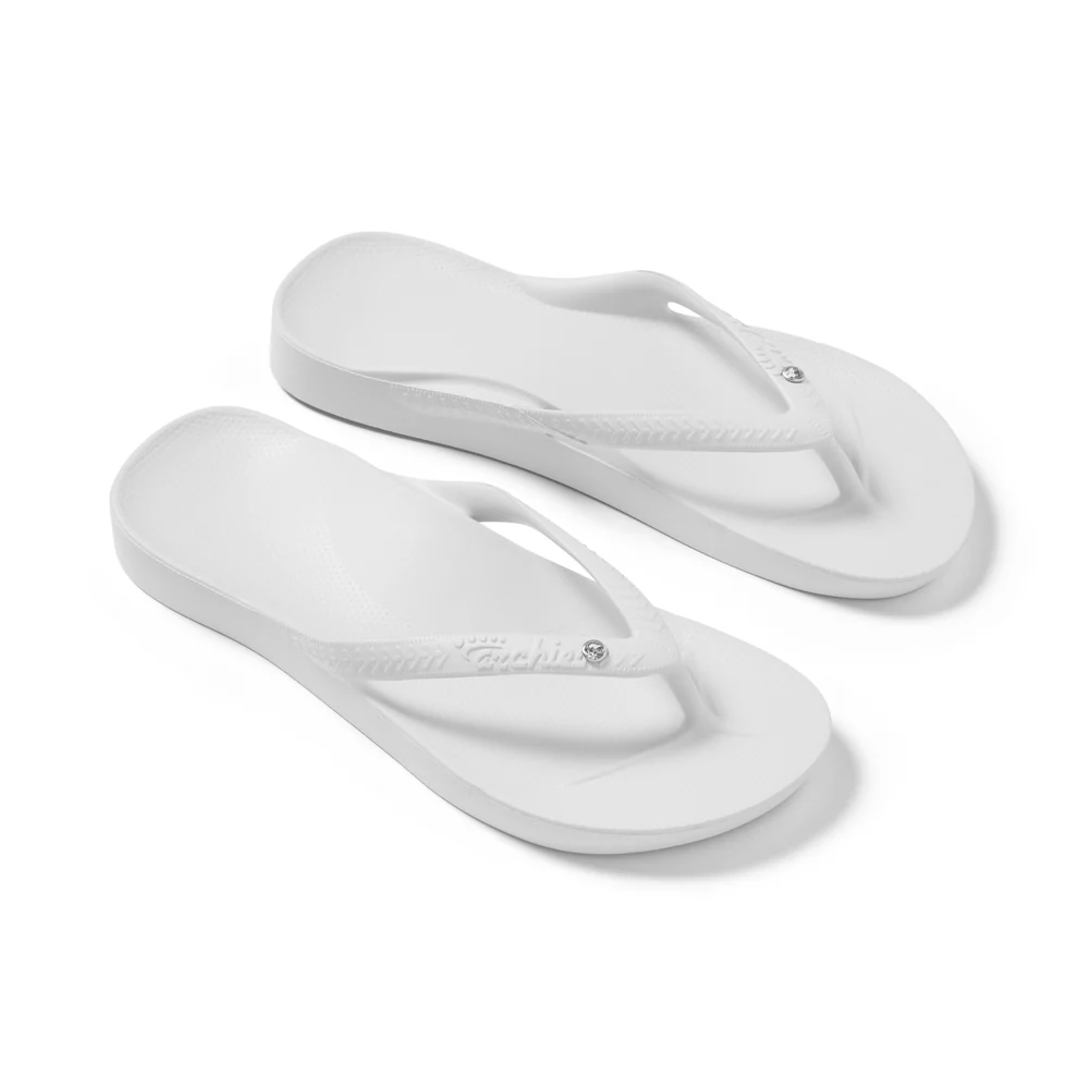 Archies Flip-Flops in White Crystal Archies Flip-Flops in White Crystal